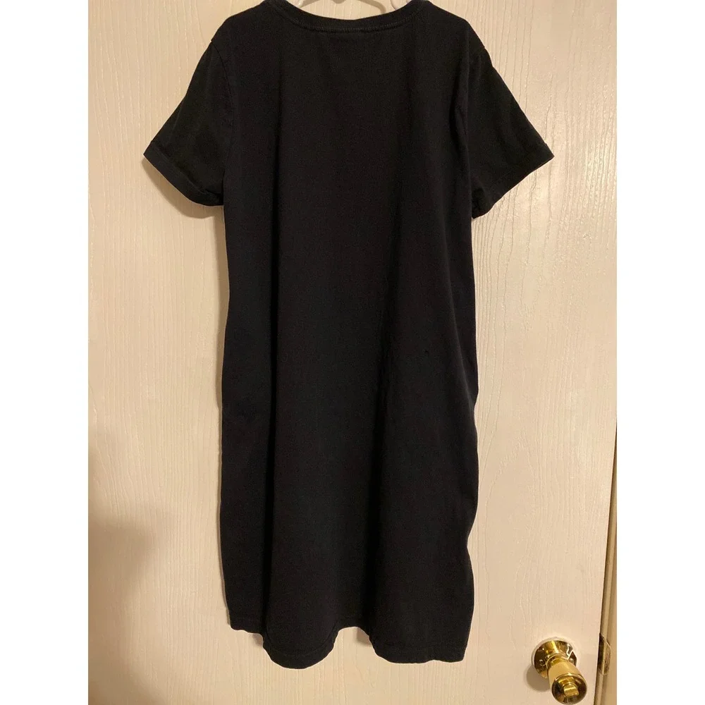 Nike Girls Sportswear Futura Logo T-Shirt Dress BlackWhite Kids XL Pocketed 0173